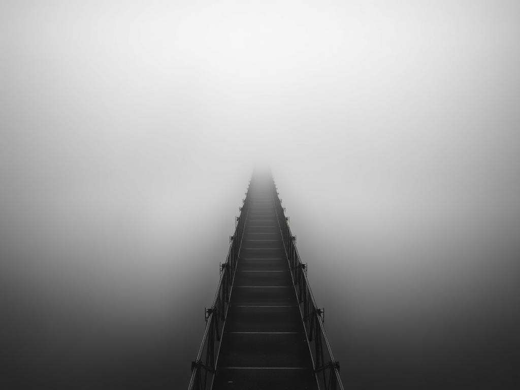 A bridge into open distance — the morning after the exit.